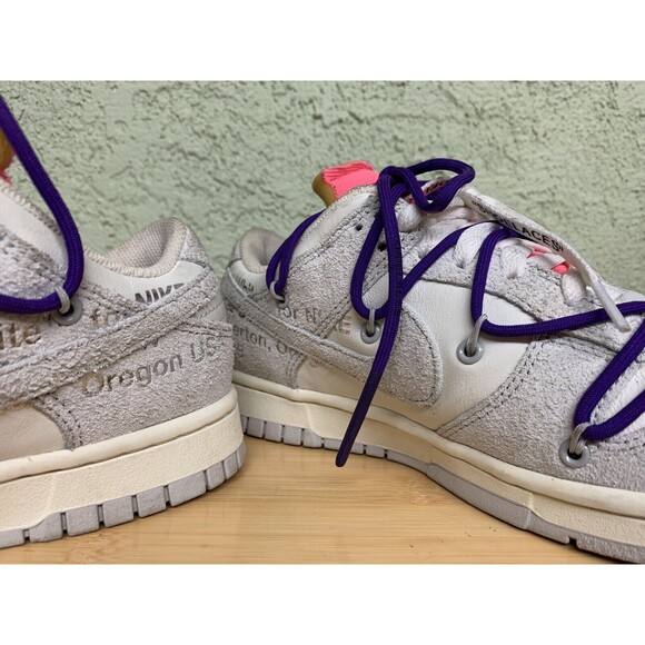Nike Dunk Low x Off-White 'Lot 15 of 50' Sneaker‎ DJ0950-101 Size 7 - Picture 5 of 12